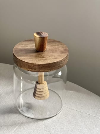 علبة تخزين عسل شفافه