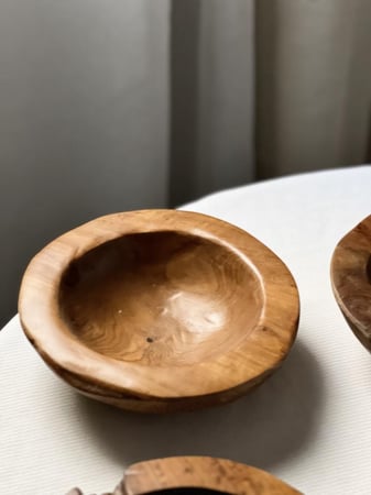 وعاء ديكور خشب التيك