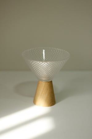 ستاند مكسرات زجاج- خشب