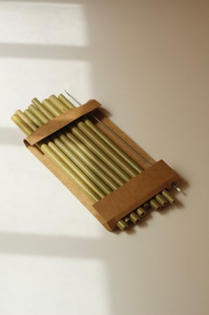 طقم مصاصات خيزران