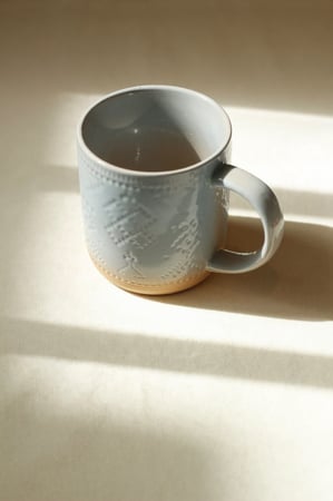 كوب محفور وناعم - أزرق سماوي