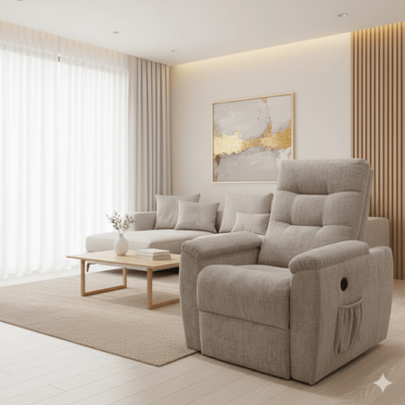 كرسي الكهربائي  استرخاء بيلي -3/" PELLE /WOOD TO FLOORE MECHANISM