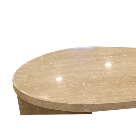 طاولة من الرخام الفاخر على شكل موجة- A