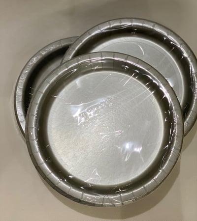 طبق حفلات فضي عدد 20 اطباق