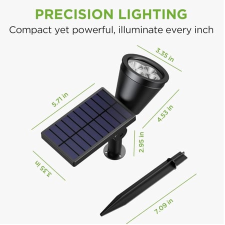 لمبة حديقة متعددة الالوان ع الطاقة شمسية