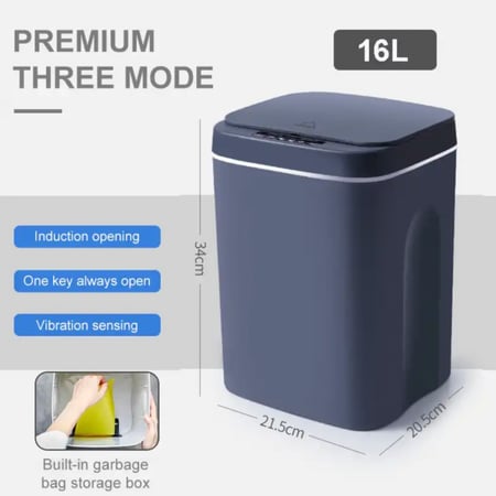 سلة مهملات بمستشعر لاسلكي للفتح