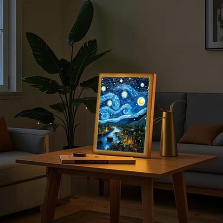 اطار فان جوخ مضيء