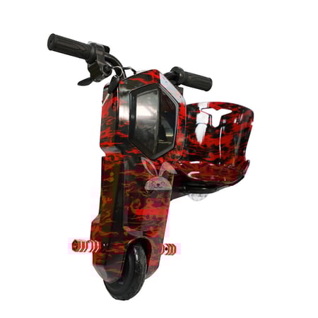سكوتر درفت كهربائي باللونين الاسود و الاحمر Electric scooter drift in black and red colors