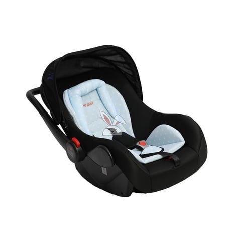 كرسي سيارة للاطفال باللونين الاسود والسماوي Black and cyan baby car seat