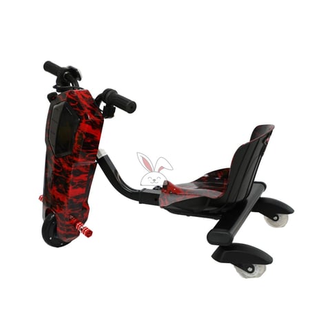 سكوتر درفت كهربائي باللونين الاسود و الاحمر Electric scooter drift in black and red colors