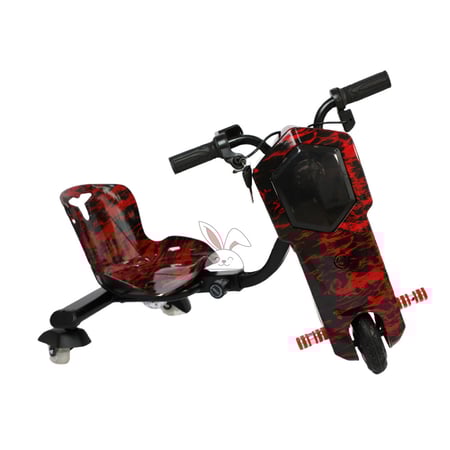 سكوتر درفت كهربائي باللونين الاسود و الاحمر Electric scooter drift in black and red colors