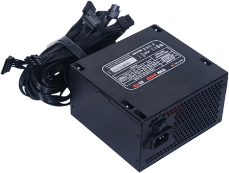 مزود طاقة SPEAR SW600 600W 80+ Power Supply – ATX PSU with Silent Fan, High Efficiency, Black Casing, for Gaming and Office PCs