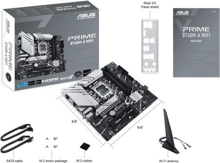 لوحة ام اسوس برايم MOTHERBOARD ASUS PRIME B760 M-A WIFI DDR5