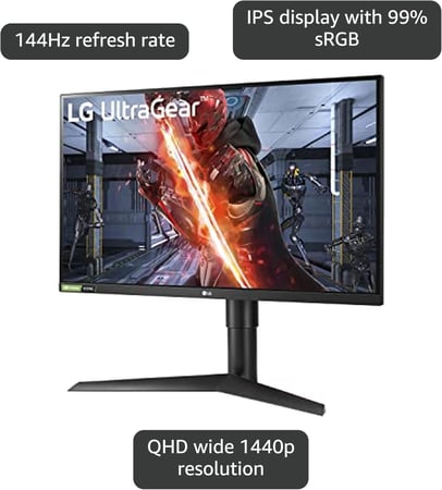 شاشة العاب LG منحنية 32GS60QC الترا جير 32 انش QHD (2560x1440) 180Hz 1ms 1000R AMD فري سينك HDR10 HDMIx2 ديسبلاي بورت اسود، من ال جي - UltraGear 32 inch