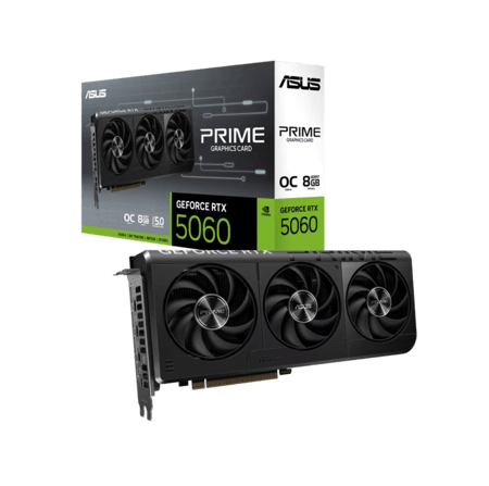 كرت الشاشة أسوس برايم جيفورس RTX 5060 OC إديشن بسعة 8 جيجابايت من نوع GDDR7