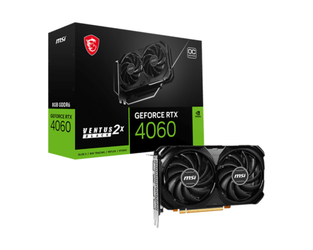 كرت شاشة MSI GeForce RTX™ 4060 VENTUS 2X BLACK 8G OC