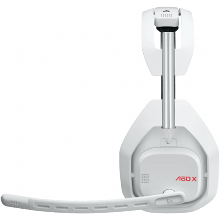 سماعة رأس لاسلكية (مستخدم) للألعاب استرو A50X مع ميزة محركات الجرافين عالية الجودة واتصال بلوتوث ومنفذ HDMI 2.1 وقاعدة أساسية للشحن والاتصال اللاسلكي بأحدث الأجهزة من لوجيتك-جي، لون أبيض