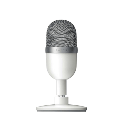 ميكروفون Razer Seiren Mini USB Condenser Microphone: for Streaming and Gaming on PC - Professional Recording Quality - Precise Supercardioid Pickup Pattern - Tilting Stand - Shock Resistant - Mercury White