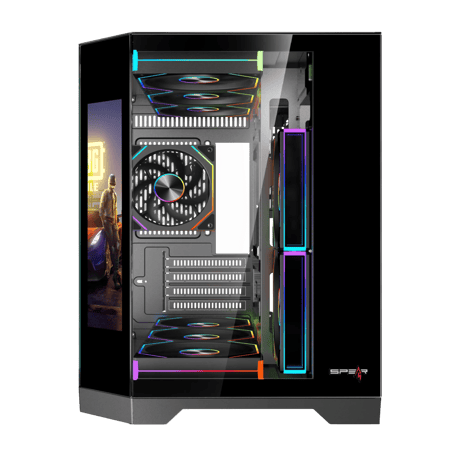 كيس بيسي اسود مع شاشة عرض