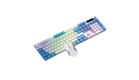 كيبورد Wired USB keyboard and mouse suit FV-Q600 , 104 Keys Mechanical Gaming Keyboards and Mouse Combo, for comfort office and home