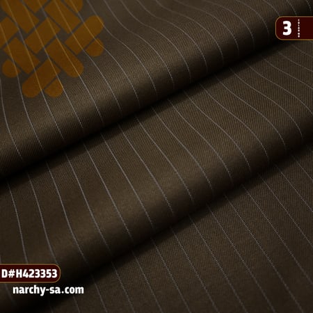 قماش مقلم شتوي بني - نرشي