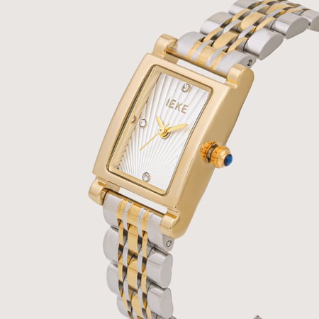 ساعة نسائية ستيل باللون الفضي والذهبي