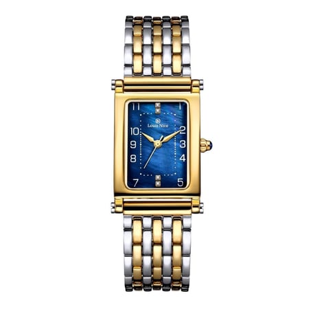 ساعة نسائية كلاسيك باللون الفضي والذهبي