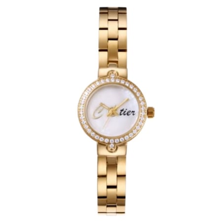 ساعة نسائية ناعمة مقاس 24 mm باللون الذهبي