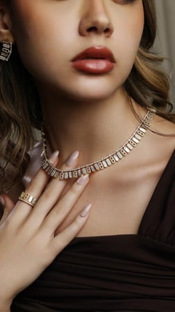 طقم زركون بدقة الالماس