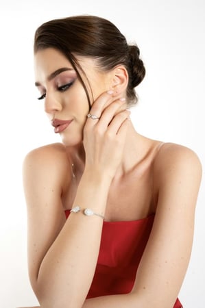 اسوارة مع خاتم زركون فضي