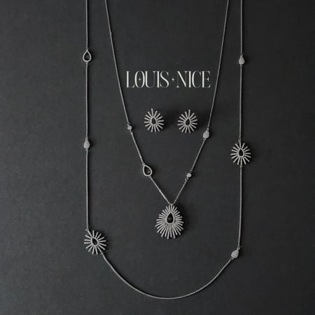 طقم زركون طويل