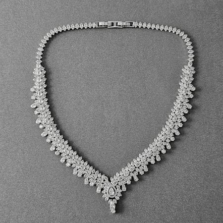 طقم زركون فضي