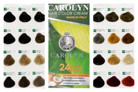 صبغة شعر بخلاصة الشيا وزيت جوز الهند هير كولور كريم من ماركة كارولين - 7.33