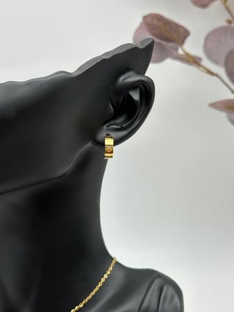 سلسال مع حلق كارتيه ذهبي