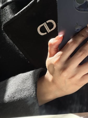 بروش Christian Dior فضي وذهبي