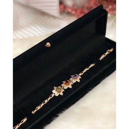 اساور بفصوص براقه ملونه ذهبي