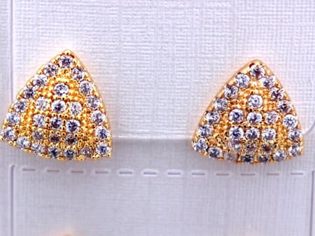 اقراط اذن بديل الذهب مرصع بالكريستال