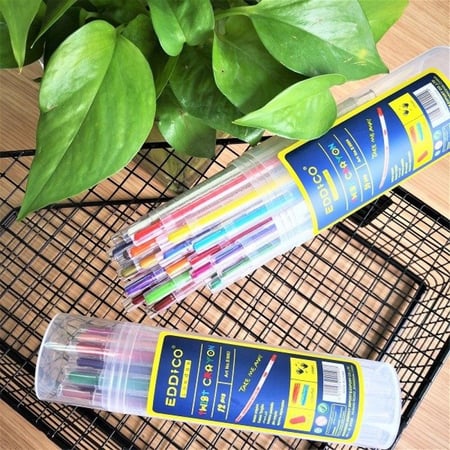 الوان شمعية لف 12 لون مع غطاء حمايه EDDICO