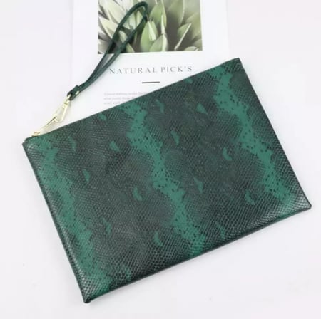 باوتش جلد ثعبان اخضر | حجم كبير