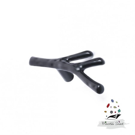 328 - مقبض فرع شجرة صغير اسود ( قطعتين )