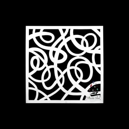 267 - ورق استنسل زخرفة  13سم * 13سم