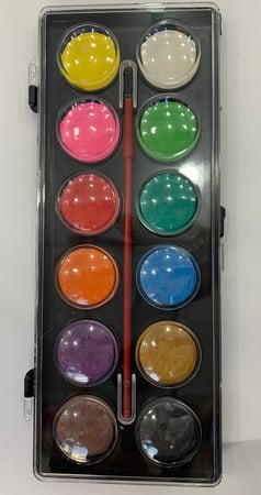 الوان اقراص 12 لون مع فرشه