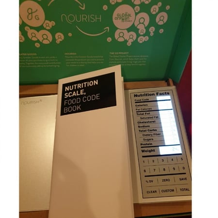 الميزان الرقمي لقياس الكاربوهيدرات والحقائق الغذائية