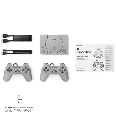 سوني | الاصلي | جهاز بلايستيشن ون | يدتين | 20 لعبة