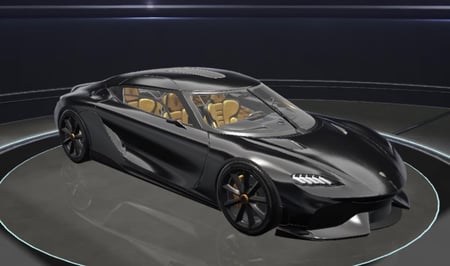 سيارة جميرا Koenigsegg اسود رمادي 4u متجر فوريو فضي