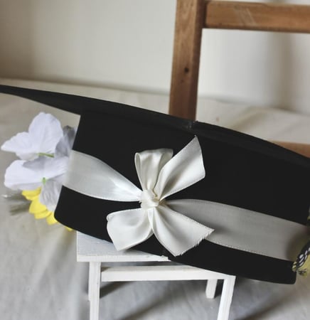 شريط الورد لقبعة التخرج