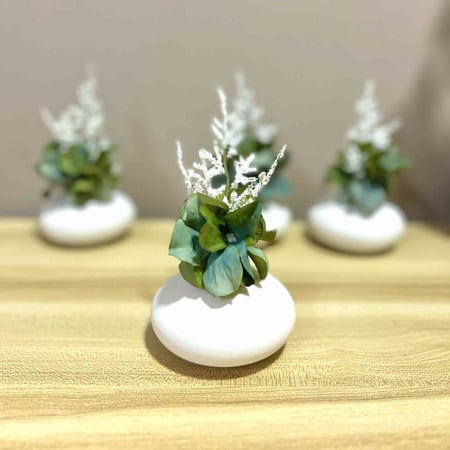 فازات ميني ورد اخضر ولافندر ابيض