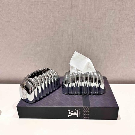 علب مناديل ميني فضي