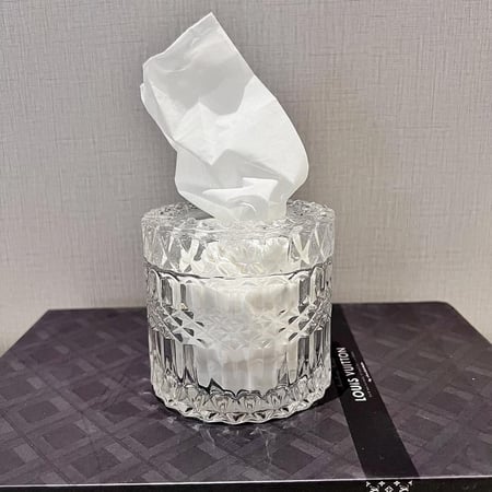 ٦علب مناديل زجاج كريستال