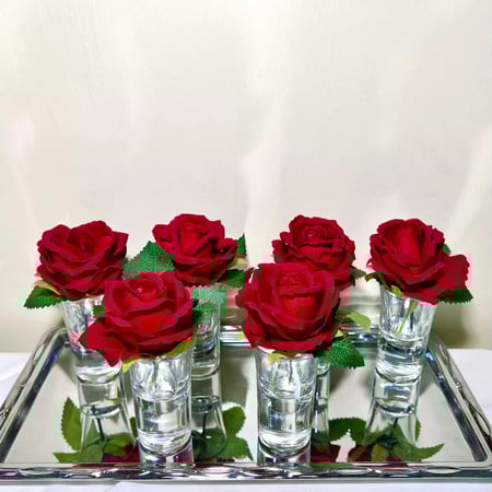 فازات زجاج جوري احمر